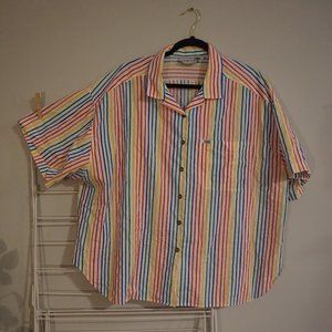 Retro Rainbow-stripe Shirt